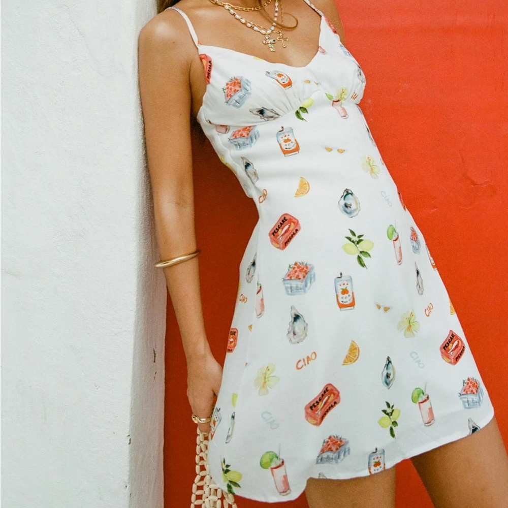 Princess Polly Jaye Mini Dress White / Multi - Picture 3 of 16
